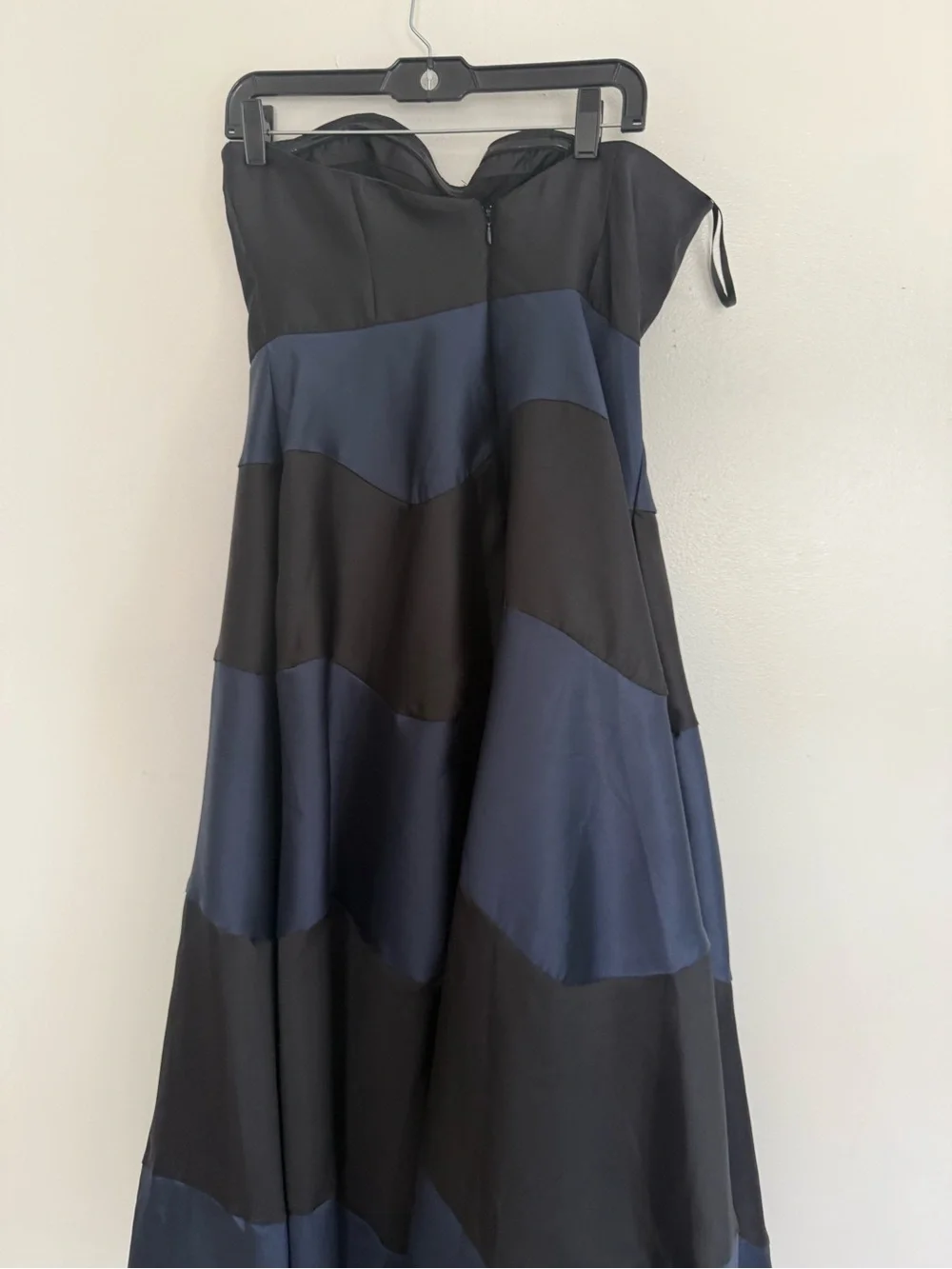 NWT Anthropologie Hutch Dress Rena Maxi Gown Strapless in Colorblock Navy Black - Picture 8 of 11